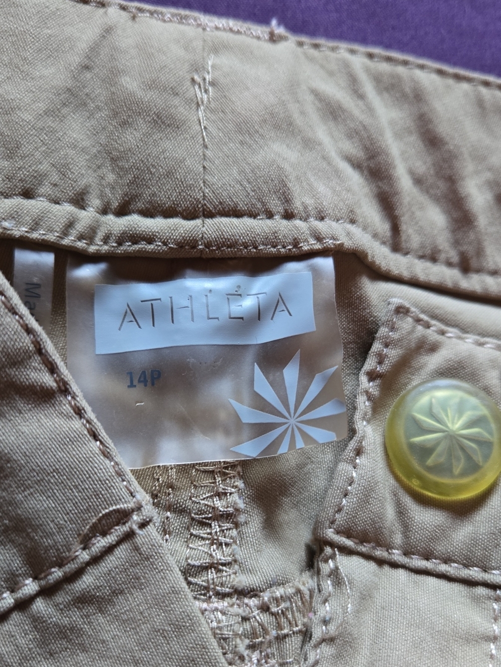 Athleta Nylon Blend Sz14 Tan Pants - Picture 2 of 3
